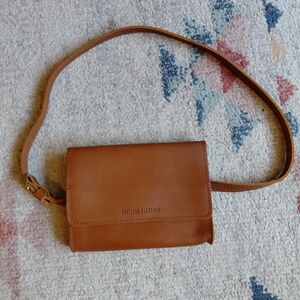 Portland Leather Honey Leather Crossbody/ Belt Bag (Discontinued Style)